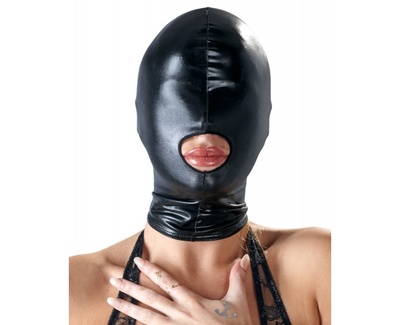 BDSM-маска на голову с отверстием для рта Mask by Bad Kitty Orion (Черный) 