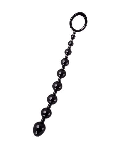 Черная анальная цепочка A-toys - 28,3х2.7 см. TOYFA (Черный) 