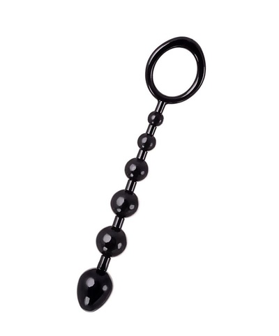 Анальная цепочка черного цвета A-toys - 19,8х2.3 см. TOYFA (Черный) 