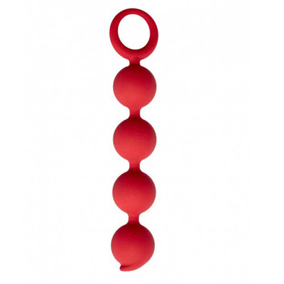 Appulse - Анальная цепочка для новичков, 15х2.5 см. (бордовая) Le Frivole (Бордовый) 