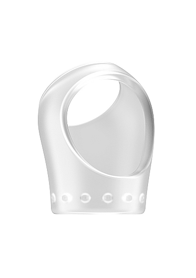 SONO No45 - Cockring with Ball Strap эрекционное кольцо для пениса и мошонки, 6.1х3 см (прозрачный) Shotsmedia 
