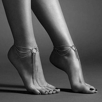 Браслеты на ноги Bijoux Indiscrets Magnifique Feet Chain (Серебристый) 