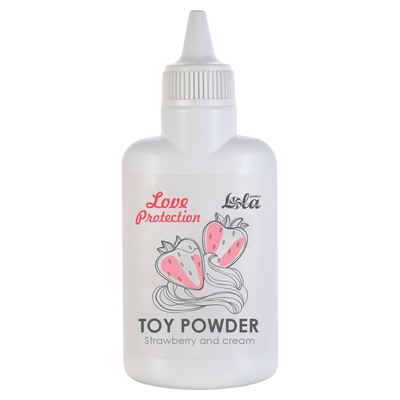 Lola Games Love Protection - Пудра для игрушек с ароматом клубники со сливками, 15 г (Белый) 