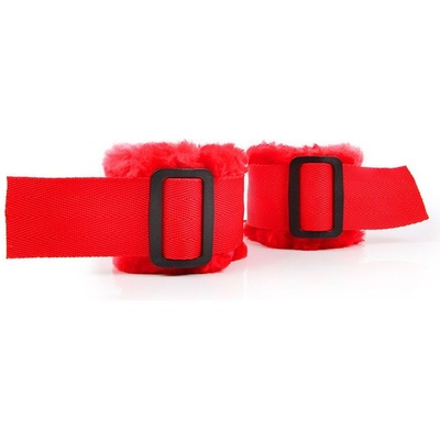 NoTabu - Наручники с меховой подкладкой (красный) 