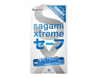 Презервативы с двойной смазкой - Sagami Xtreme Ultrasafe - 10 шт в уп. (Прозрачный) 