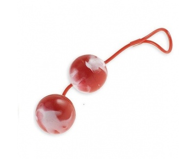 Вагинальные шарики Duo Balls 3.5 см Gopaldas (Красный) 