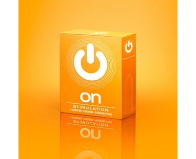 ON - Stimulation - презервативы c пупырышками, 3 шт. R S GmbH (Прозрачный) 