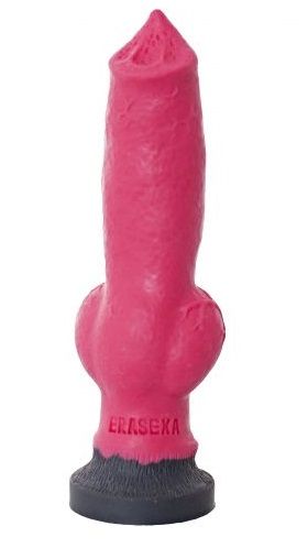 Розовый фаллоимитатор собаки Акита - 25х8.5 см. Erasexa 