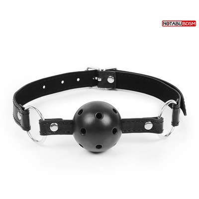 NoTabu - Кляп-шарик с дырочками для воздуха, 4 см (Черный) 
