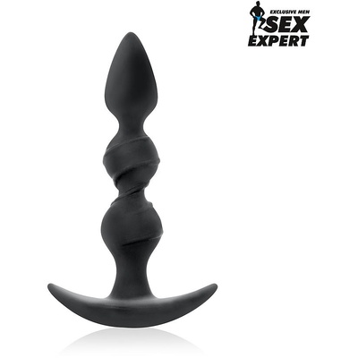 Sex Expert - Анальная ёлочка из силикона, 16х3.3 см (чёрный) (Черный) 