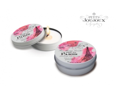 Свеча для массажа Petits Joujoux Paris от Mystim с ароматом ванили и сандалового дерева ( 33 гр.) (Розовый) 