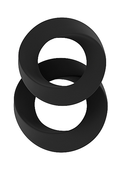 Cockring Set No.24 комплект эрекционных колец, 3.2 и 5.8 см (чёрный) Shotsmedia (Черный) 