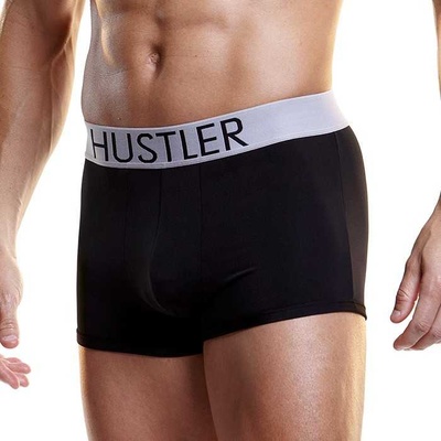 Hustler Lingerie - Мужские боксеры на широкой резинке из микрофибры, XL, (чёрный) (Черный) 