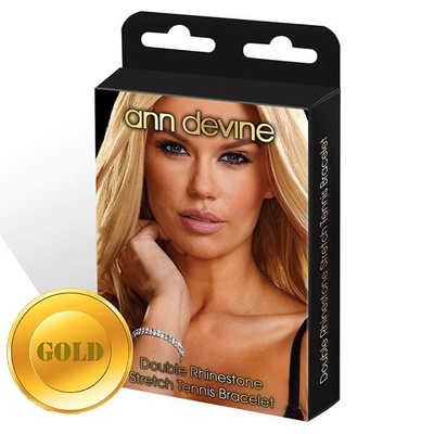 Ann Devine Stretch Tennis Bracelet - Браслет из золотистых кристаллов (золотистый) 