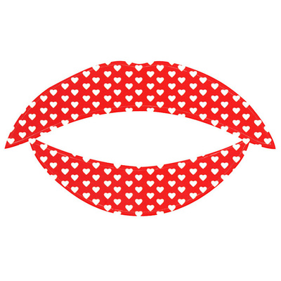 Lip Tattoo Белое сердце - тату для губ Erotic Fantasy (Красный) 