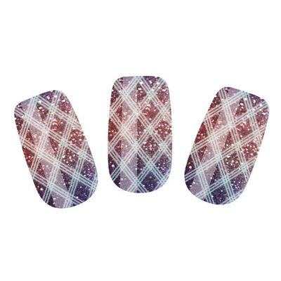 Набор лаковых полосок для ногтей Блестящий градиент Nail Foil Erotic Fantasy (Серый) 