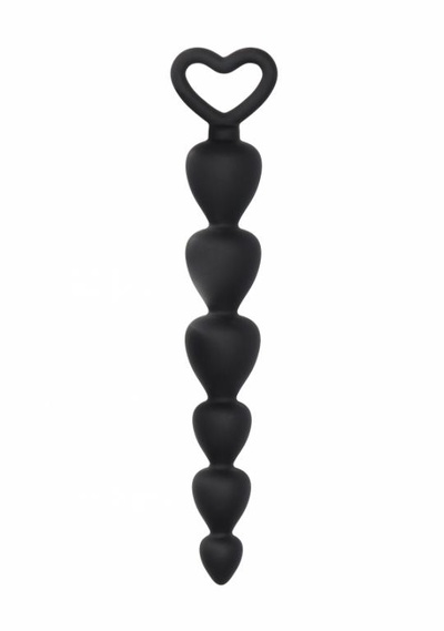 Shots Toys Silicone Anal Beads силиконовая анальная ёлочка, 17.5х2.5 см (чёрный) Shotsmedia (Черный) 