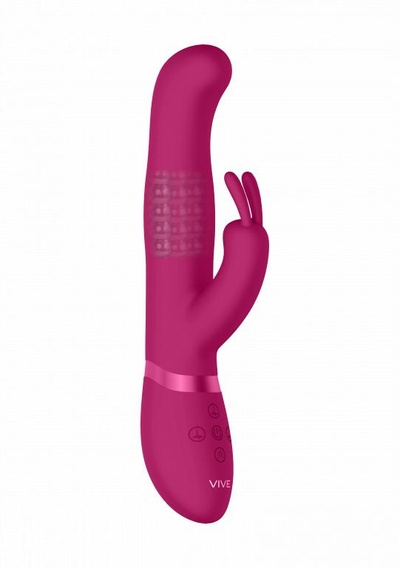 Vive Izara вибромассажер со стимулирующими бусинами и функцией мгновенный оргазм, 22х4.2 см (розовый) Shotsmedia 