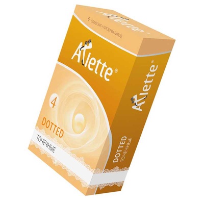 Arlette Dotted - Презервативы точечные (6 шт) (Прозрачный) 