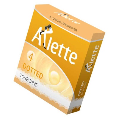 Arlette Dotted - Презервативы точечные (3 шт) 