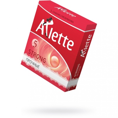 Arlette Strong - Прочные презервативы из латекса (3 шт) 
