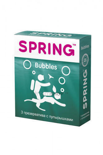 Презервативы Spring Bubbles №3 С пупырышками (Бесцветный) 