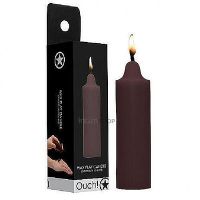 Восковая низкотемпературная BDSM-свеча Shots Wax Play с ароматом шоколада Shots Media (коричневый) 
