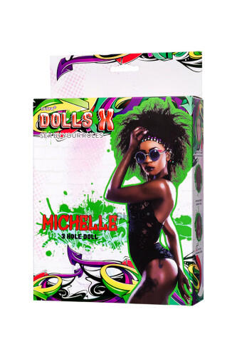 Кукла надувная рот-анус-вагина ToyFa Dolls-X Michelle Брюнетка Негритянка, 160 см TOYFA Dolls-X. (коричневый) 