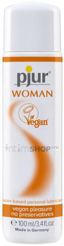Женский лубрикант Pjur Woman Vegan на водной основе, 100 мл флакон (Бесцветный) 