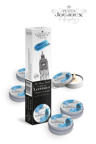 Массажные свечи Petits Joujoux London Свежесть, 5 шт по 43 гр в наборе (Белый) 