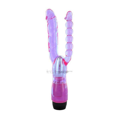 Вибромассажер Xcel анально-вагинальный, фиолетовый Seven Creations (Малиновый) 