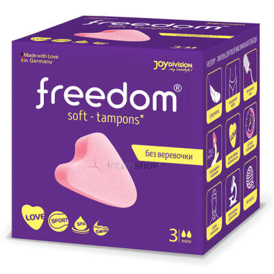 Тампоны гигиенические Soft-Tampons Freedom Mini, 3 шт Joy Division 