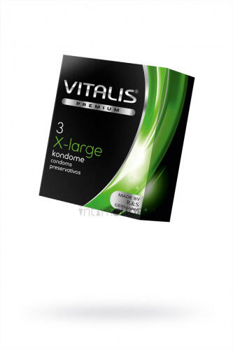 Презервативы Vitalis Premium X-Large увеличенного размера, 3 шт (Бесцветный) 