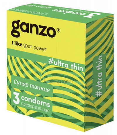 Презервативы Ganzo Ultra Thin, 3 шт (Бесцветный) 