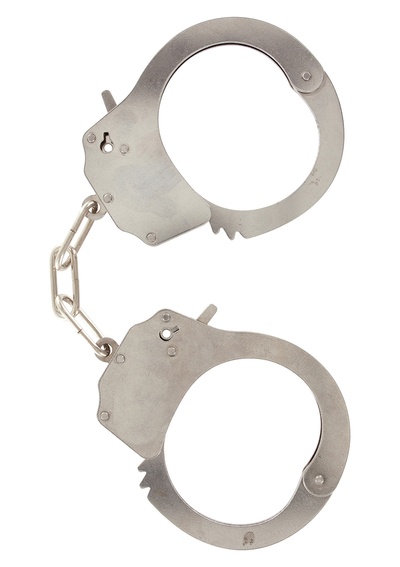 Furry Love Cuffs Metal - Металлические наручники с ключами Toy Joy (Серебристый) 
