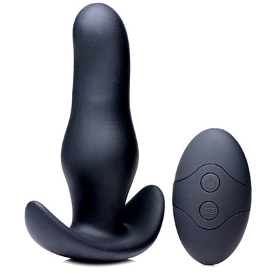 XR Brands Kinetic Thumping 7X Prostate Anal Plug - анальная пробка с толчковыми движениями, 13.3х4 см (чёрный) (Черный) 