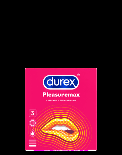 Презервативы с пупырышками Durex Pleasuremax (3шт) (Прозрачный) 
