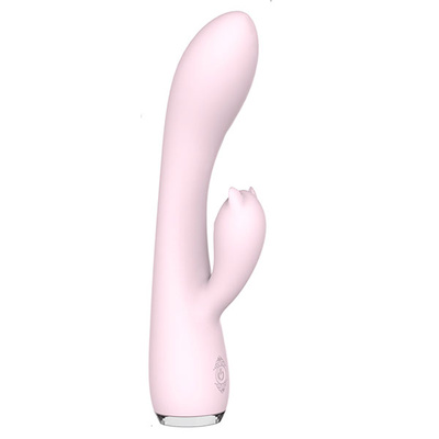 S-HANDE Fanny - Вибратор-кролик с подсветкой, 20.6х3.8 см (розовый) (Светло-розовый) 