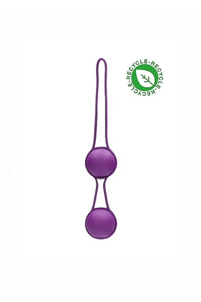 Natural Pleasure Geisha вагинальные шарики из экологичного пластика на био основе, 3.6 см (фиолетовый) Shotsmedia 