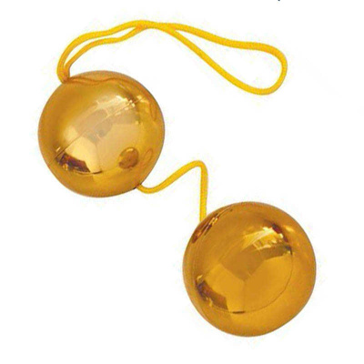 Двойные вагинальные шарики Balls от Erowoman-Eroman, 3.5 см (золотой) 