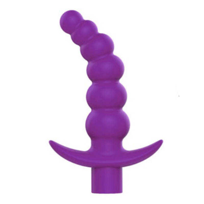 Вибрирующая анальная елочка с ограничителем Sweet Toys, 10.8 см (фиолетовый) 