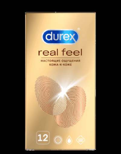 Супер тонкие презервативы Real Feel от Durex, 12 штук 