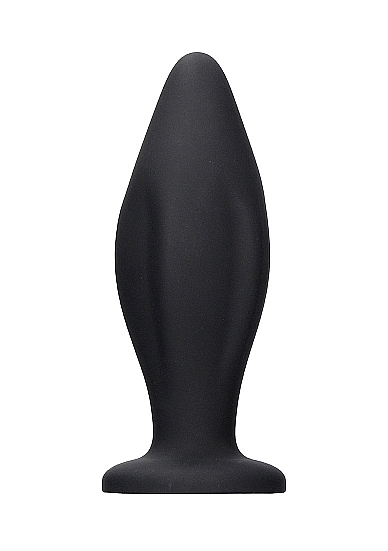 OUCH! Edgy Butt Plug силиконовая анальная пробка на присоске, 11.4х3.8 см (чёрный) Shotsmedia (Черный) 