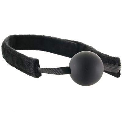 The Ouch! V&V Adjustable Silicone Ball Gag кляп-шарик из силикона, 4 см (чёрный) Shotsmedia (Черный) 