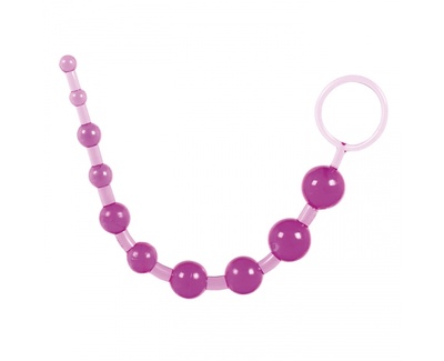 Анальные шарики на жесткой связке Thai Toy Beads, 30 см (фиолетовый) Toy Joy 