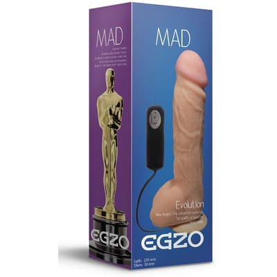 Egzo Mad Oscar - Реалистичный вибратор, 23.5х5 см (Телесный) 