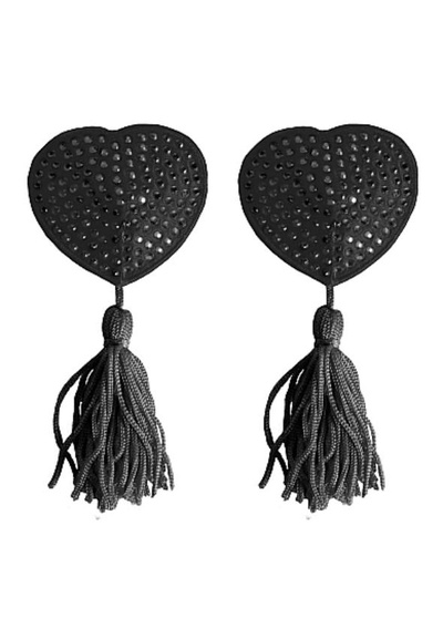 Ouch! Nipple Tassels Heart пестисы (накладки на грудь) в форме сердца, чёрный Shotsmedia (Черный) 