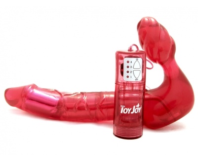 Безремневой страпон Toy Joy, 20 см (красный) 