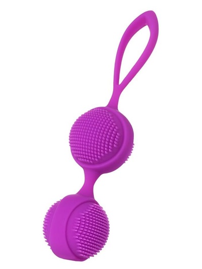 JOS Nuby фиолетовые вагинальные шарики с ресничками, 3.8 см (Фиолетовый) 