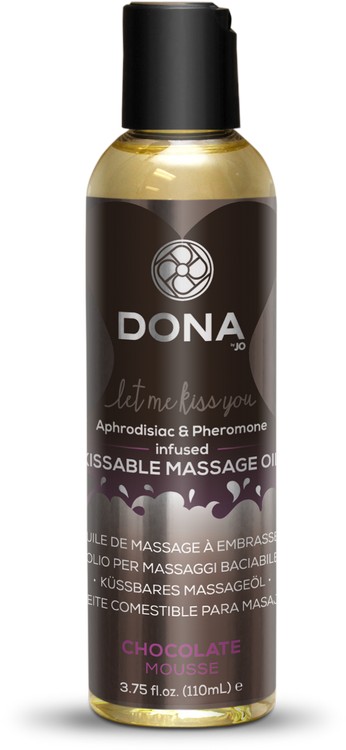 Вкусное массажное масло Dona Kissable Massage Oil, 110 мл (шоколад) 